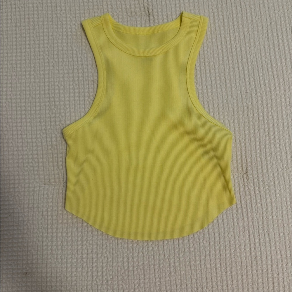 Wild Fable Sunny Yellow Ribbed Tank Top